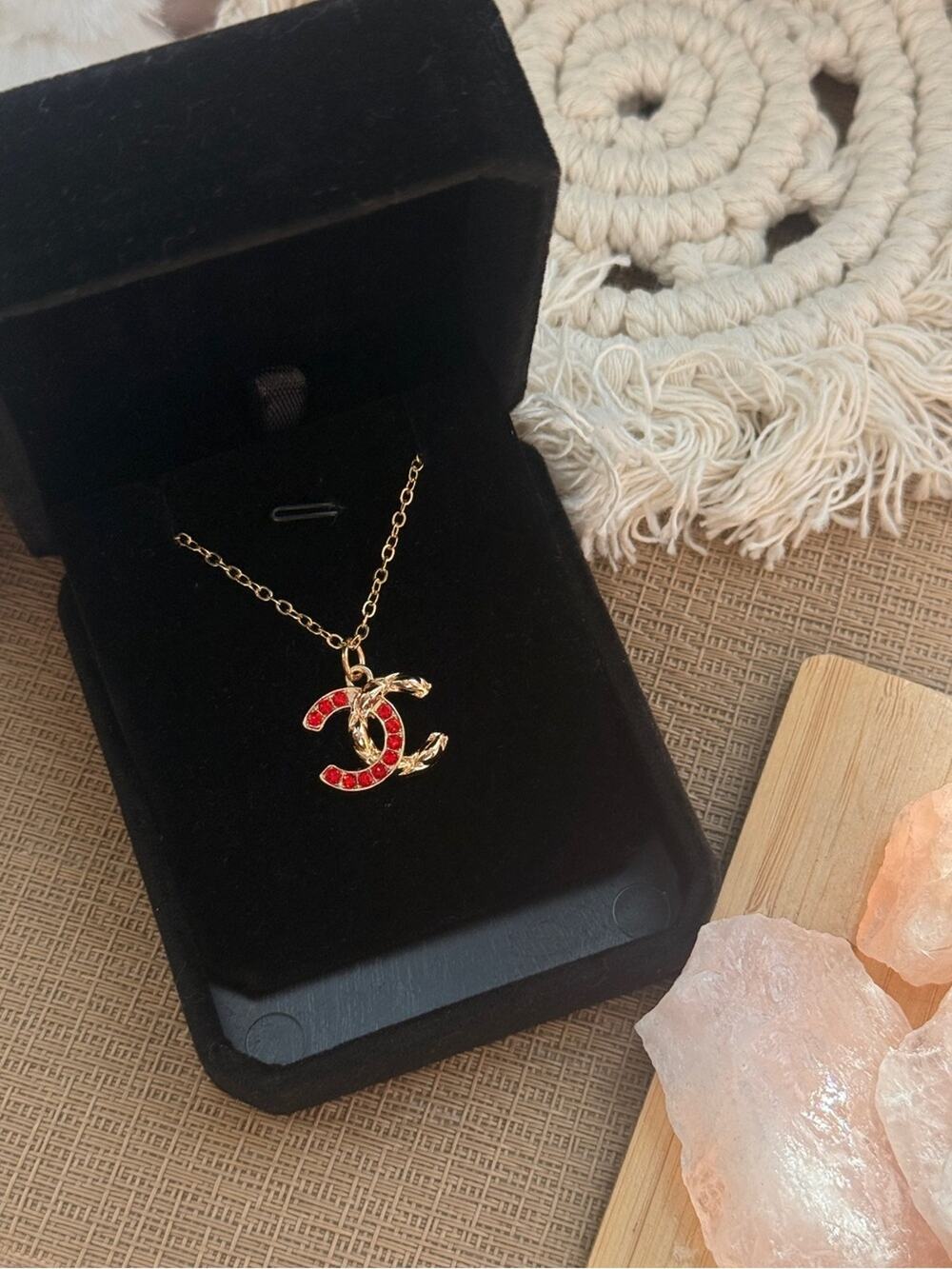 ONLY 1! Vintage CC Gold logo Upcycled Necklace